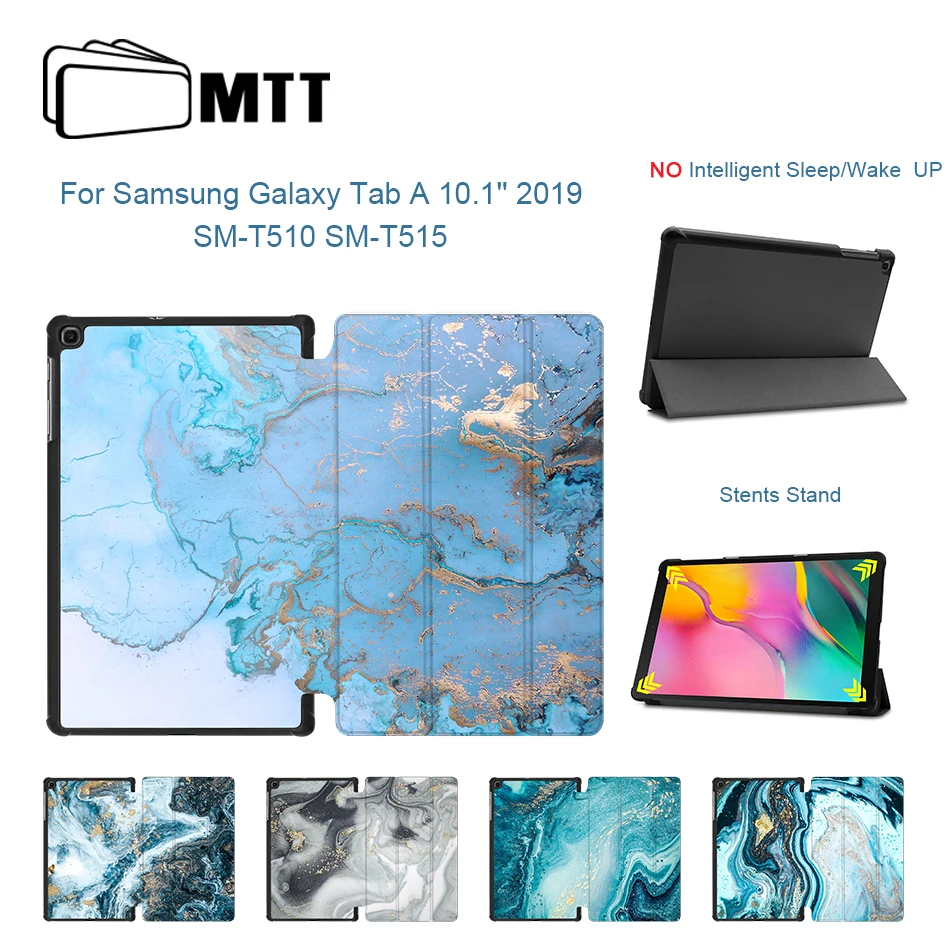 Чехол MTT для samsung Galaxy Tab A, 10,1 дюймов, SM-T510, T515, с мраморным принтом, тонкий, из искусственной кожи, откидной, откидной, с подставкой, чехол для планшета