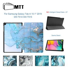 Чехол MTT для samsung Galaxy Tab A, 10,1 дюймов, SM-T510, T515, с мраморным принтом, тонкий, из искусственной кожи, откидной, откидной, с подставкой, чехол для планшета
