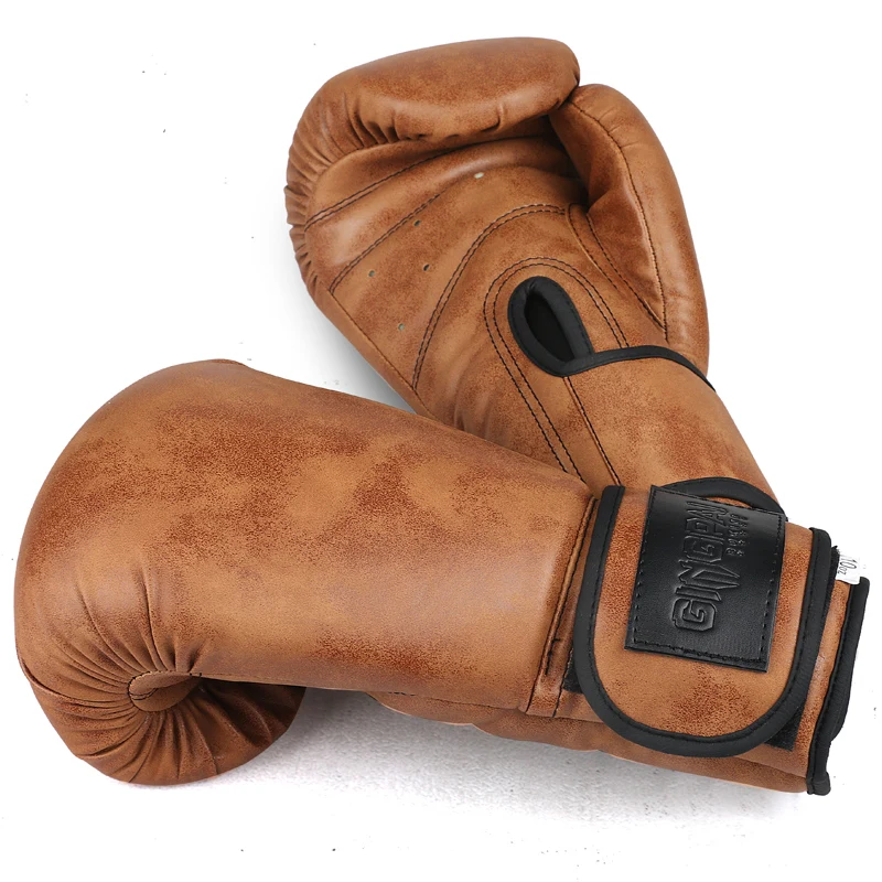 

Retro Color Adult Kids Women/Men Boxing Gloves Pu Leather MMA Muay Thai Boxe De Luva Mitts Sanda GYM Equipment 6 8 10 12OZ boks