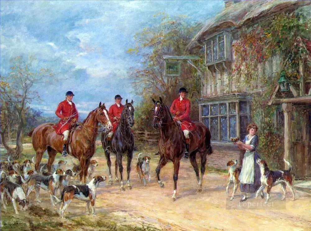 2 4 ручная роспись, картины учителями колледжа-британский heywood hardy horse hounds hunt 11-картина маслом на холсте - Цвет: 2