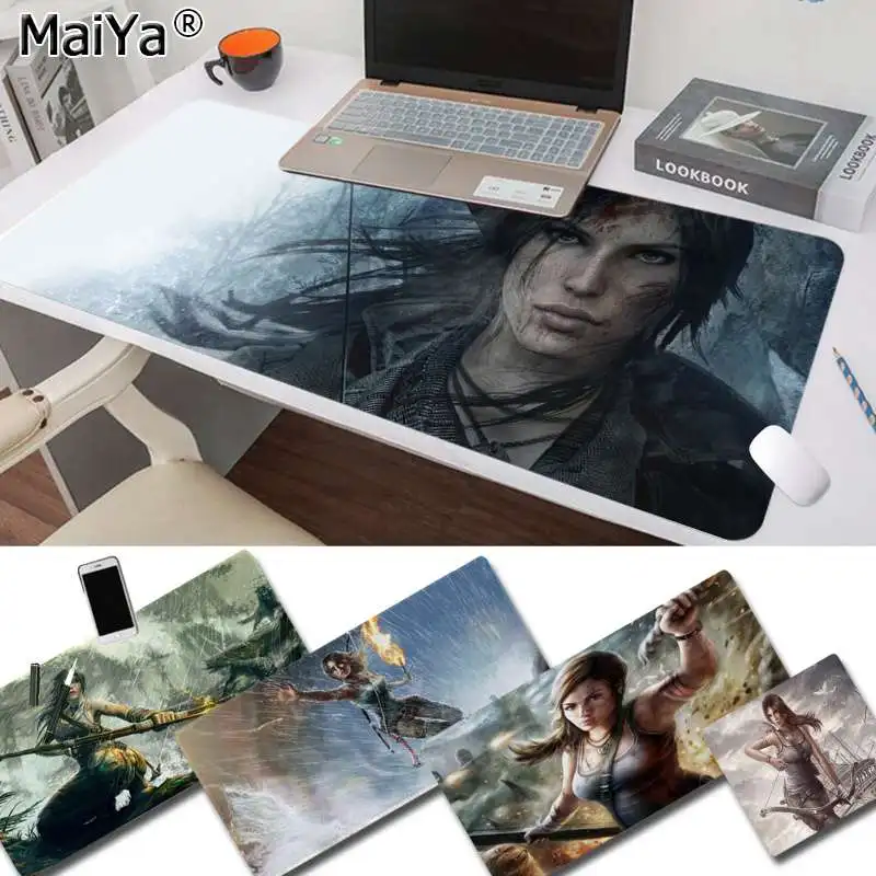 

Maiya Personalized Cool Fashion Lara Croft Tomb Raider Reborn Durable Rubber Mouse Mat Pad Rubber PC Computer Gaming mousepad