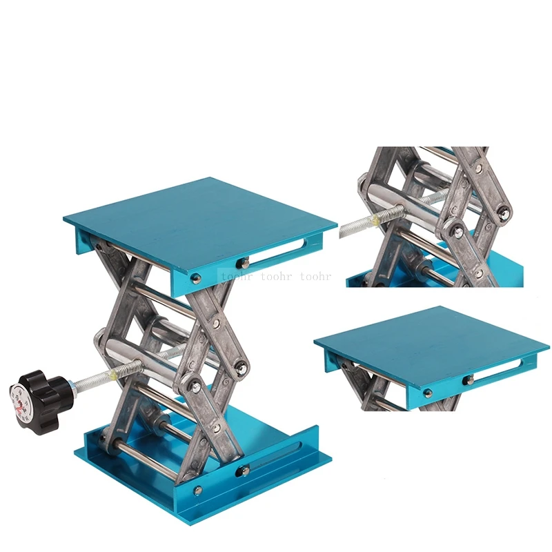 4"x4" 100x100mm Aluminum Router Lift Table Woodworking Engraving Lab Lifting Stand Rack lift platform Woodworking Benches