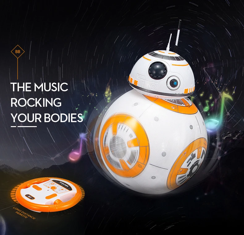 Star War Robot Toys Intelligent Upgrade RC BB8 With Sound Action Figure Gift BB-8 Ball Robot 2.4G Remote Control Toys For Child