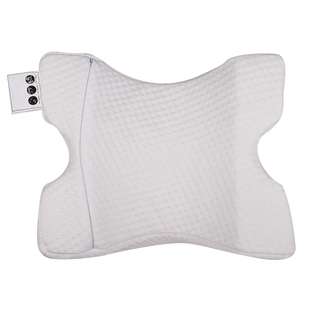 Durable Multifunction Memory Foam Pillow Cervical Neck Pillow for Sleeping, U shaped Ice Silk Fabric Arched Office Rest Pillow