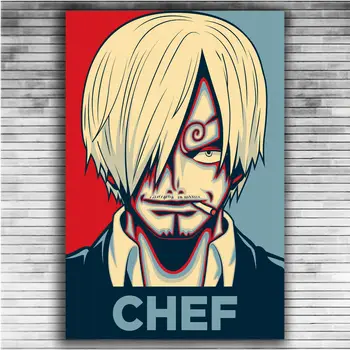 

One Pieces Luffy Zoro Sanji Characters 3 Silk Fabric Wall Poster Art Decor Sticker Bright