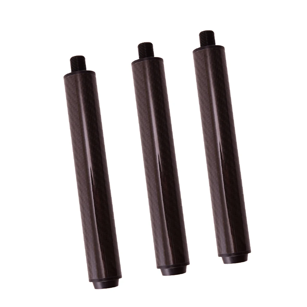 3xCarbon Fiber Cue Extension Pool Cue Extender for Predator Billiards Cues