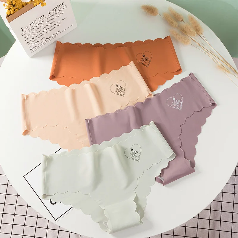 

fsliwy Sexy Panties Women Briefs Ice Silk Seamless Underwear Women's Lingerie Female Fashion Solid Briefs Lady Intimates Panty