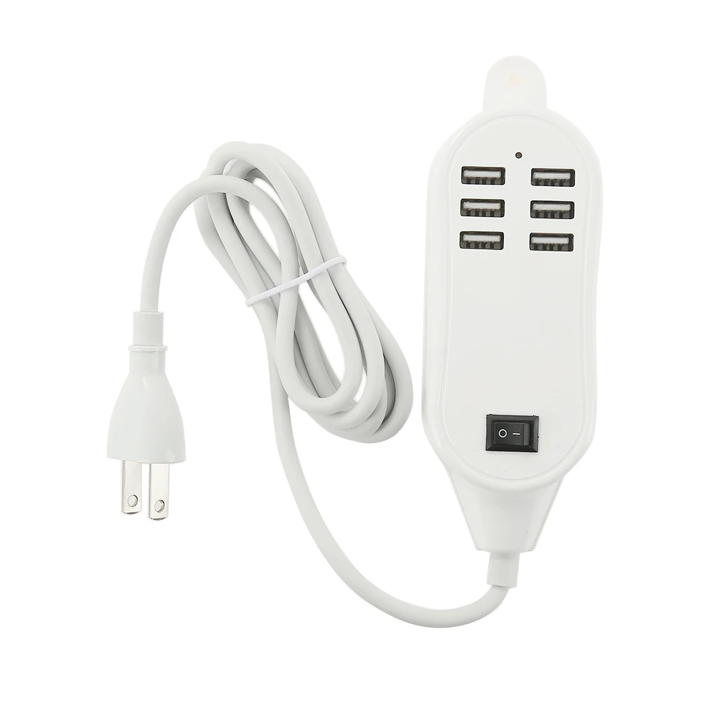 6 портов USB зарядное устройство для всех смартфонов несколько настенных смарт-зарядное устройство Быстрая Зарядка адаптер EU/US/UK штекер USB зарядное устройство для телефона - Тип штекера: США