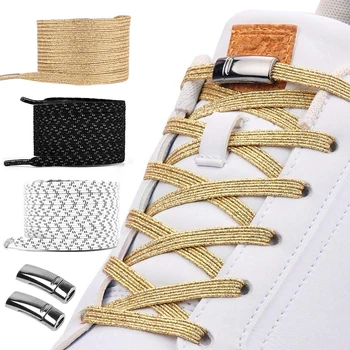 

1Pair 100cm Shoelaces No Tie Elastic Shoe Laces For Kids Adult Sneaker Shoelace Quick Lazy Laces Reflective Luminous Shoestrings