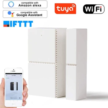 

Tuya WiFi Door&Window Sensor APP Remote Control Wireless Door Security Alarm Compatible Alexa&Google Assistant For Android&IOS