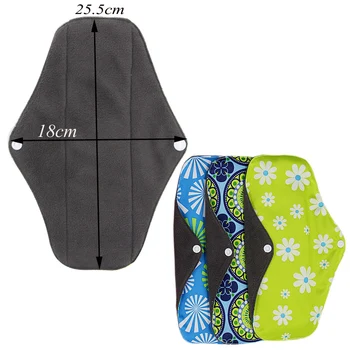 

5 pcs Washable Sanitary Towel cloth menstrual pads reusable sanitary pad absorbent reusable charcoal cloth bamboo menstrual pads