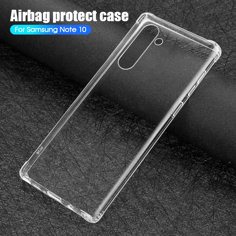 For Samsung Galaxy s10 plus a10 m10 note 10 pro Air Cushion Ultra Slim Phone Case Protective Transparent Rear Cover Protector | Мобильные