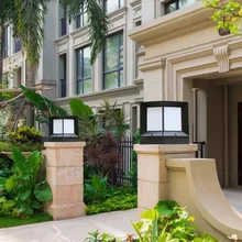 2 шт. квадратная колонна лампа E27 Базовый Настенный светильник водонепроницаемый Открытый Колонка фары Вилла балкон садовые огни