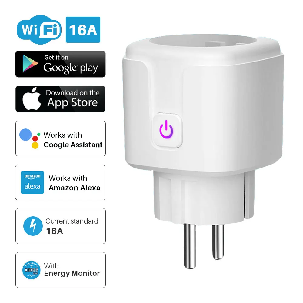   Ÿ̹ Ʈ ÷ WiFi  6 ,    EU 16A Tuya SmartLife APP  Alexa Google assistant ȣȯ,