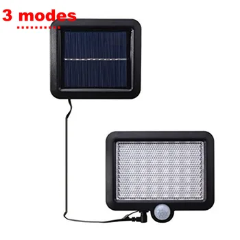 

120/100 Leds Solar Light Waterproof Motion Sensor Wall Lamp Powered Panel Lighting Street Outdoor Garden Lights White Black Colo