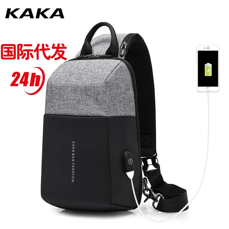 

Shoulder Bag Men Shoulder Bag Oblique Popular Brand Korean-style Students Sports Casual Backpack Oxford Cloth Chest Pack Men's