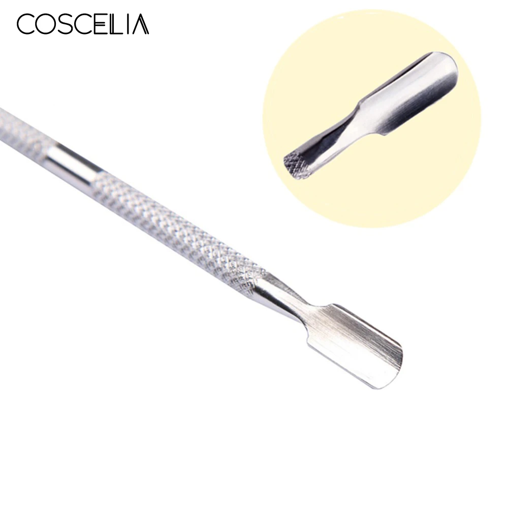COSCELIA 1 шт. Толкатель для кутикулы двусторонний Радужный Резак кусачки для ногтей инструмент Толкатель для удаления омертвевшей кожи маникюрные инструменты