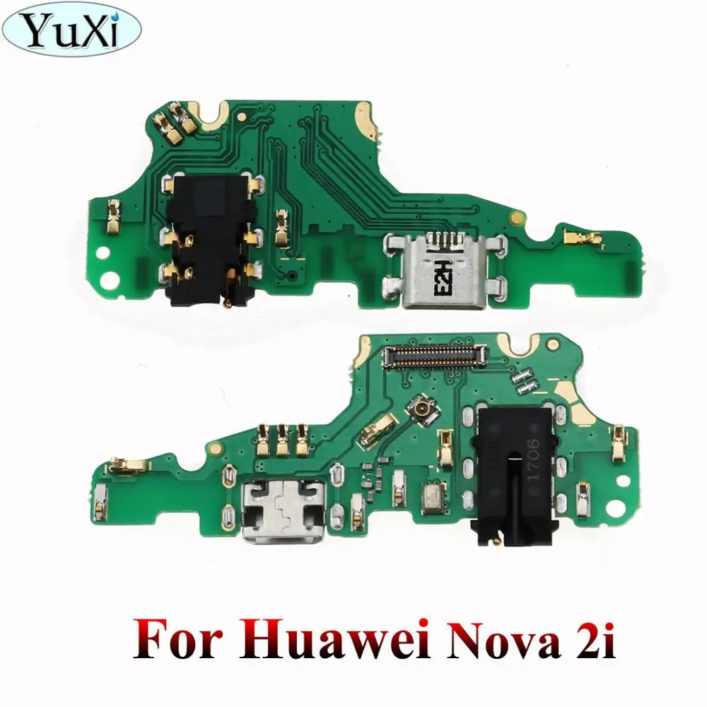 YuXi для Huawei Mate 10 Lite/nova 2i usb зарядная док-станция разъем зарядное устройство плата разъем для наушников Jack Micro Flex кабель