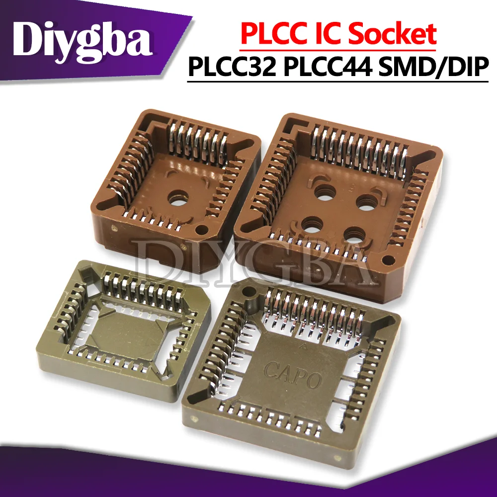 2PCS New   PLCC44 44 Pin 44Pin DIP IC Socket Adapter PLCC Converter 