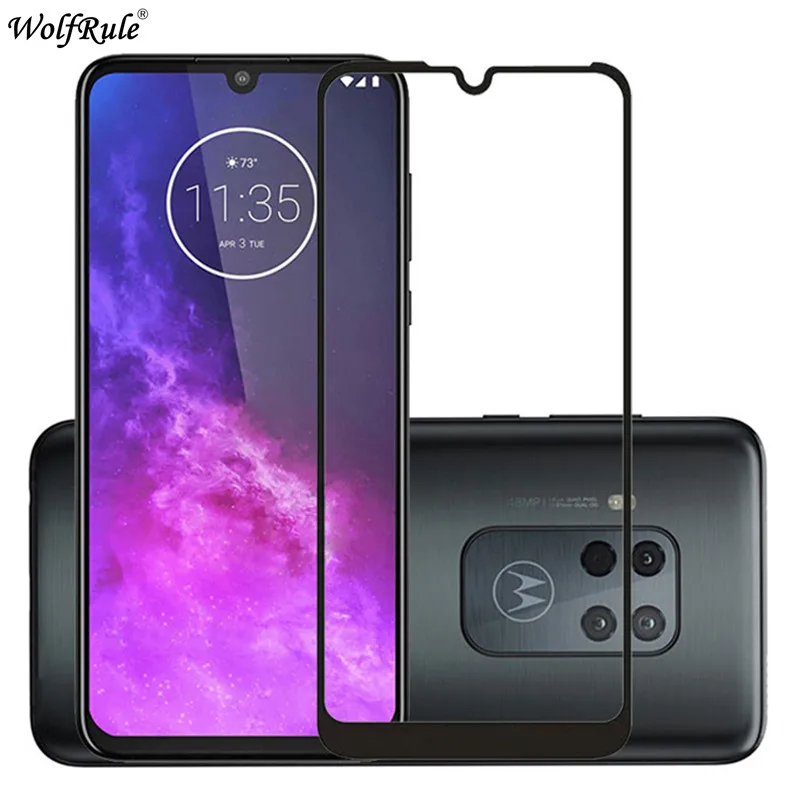 2 шт стекло для Motorola One Zoom Защитная пленка экрана с полным клеем закаленное