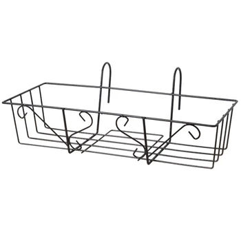 

Fence Iron Art Balcony Rack Durable Potted Plant Home Hanging Railing Porch Storage Hanger Flower Pot Holder Planter Baskets