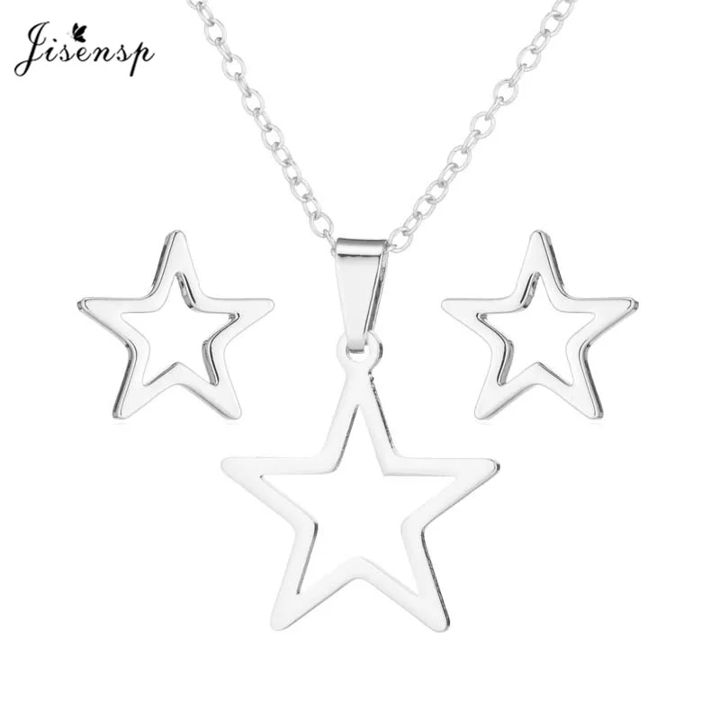 100% Tiny Star Edelstahl-Anhänger-Halsketten für Frauen, Geburtstagsschmuck, einfache Halbmond-Ohrringe, Schmuck, Dropshipping – Detail 27