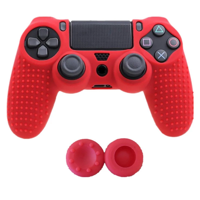 8 цветов Противоскользящий силиконовый чехол для sony playstation Dualshock 4 PS4 DS4 Pro тонкий контроллер и ручка