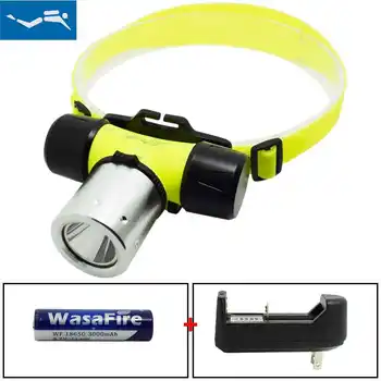 

XML T6 Dive Headlamp Underwater Hunting Diving Headlight Forehead Torch Waterproof 18650 Scuba Head Lamp for Spearfishing