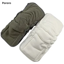 Pororo – couches en tissu à 5 couches pour bébé, couche culotte en coton de bambou biologique, lavable, écologique