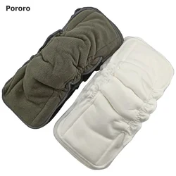 Pororo pano fraldas calcinha 5 layer orgânico bambu algodão mudando inserções para bebê lavável eco friendly pano fralda capa