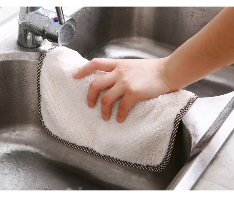 Wash Cloth Super Absorbent kitchen Cleaning Wiping Rag High-efficiency Dish Towel Brush Bowl Cloth Tableware kichen tools