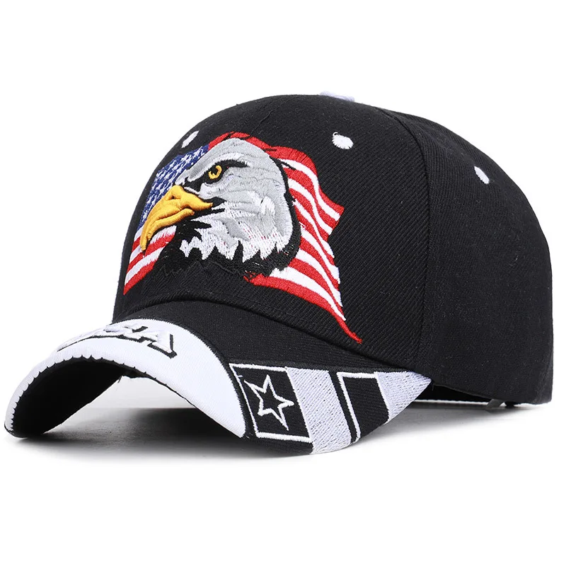 The New Animal Farm Snap Back Trucker Hat Patriotic American Eagle and American Flag Baseball Cap USA 3D Embroidery 2020 grey baseball cap Baseball Caps