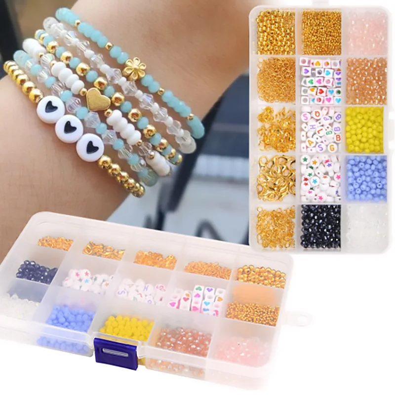 20 Styles Jewelry DIY Handmade Bead Kit 7 Chakra Polymer Clay Acrylic  Letters Beads Box For Jewelry Making DIY Bracelet Earrings - AliExpress