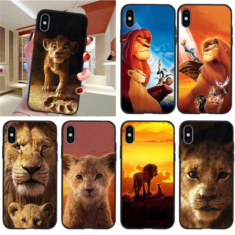 

Lion king For iPhone X XR XS Max 5 5S SE 6 6S 7 8 Plus Oneplus 5T Pro 6T phone Case Cover Coque Etui funda capinha cartoon cute