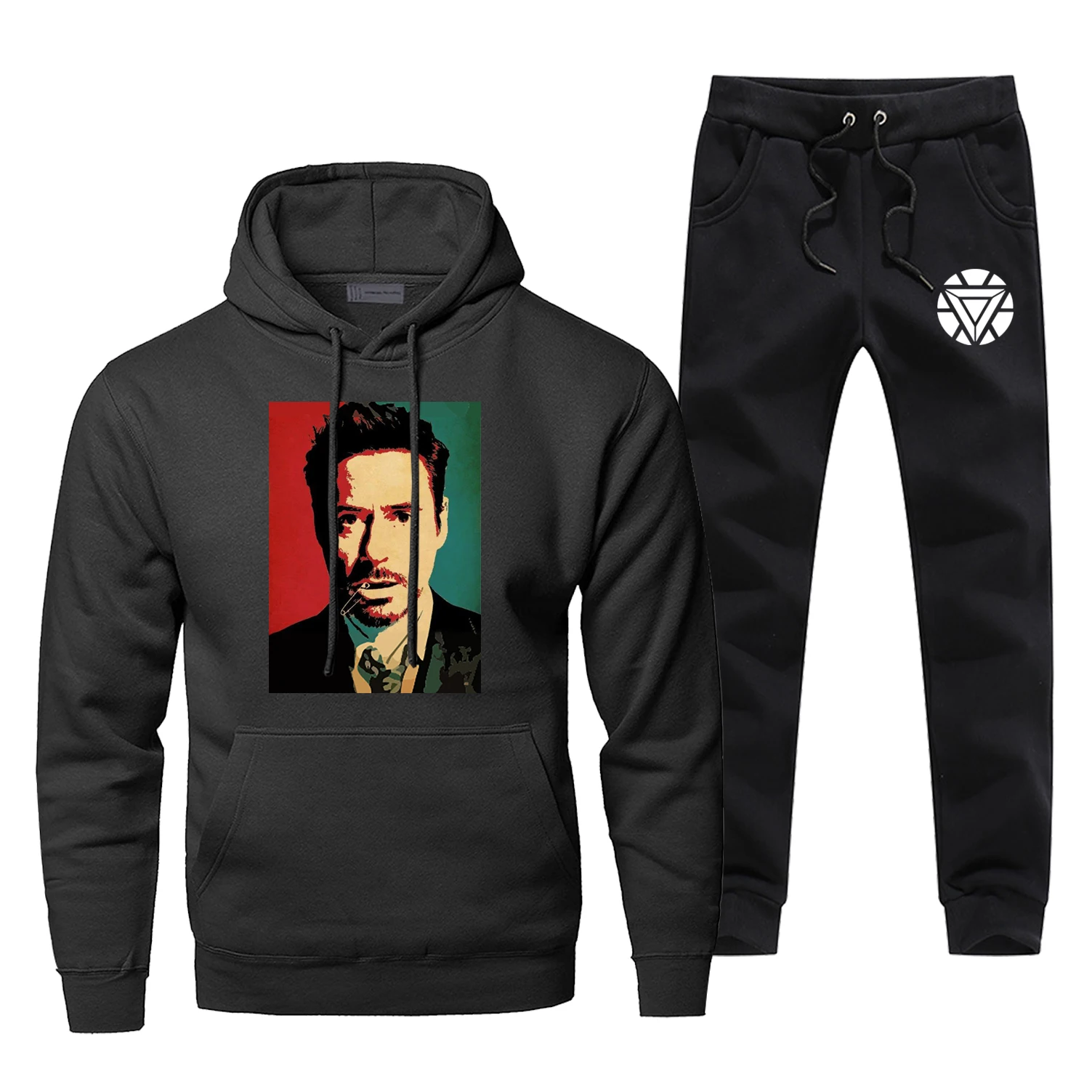

Tony Stark Iron Man Hoodie Pants Set Men Sweatshirt Male Hoodies Sweatshirts Mens Sets Two Piece Pant Pullover Super Hero Coat
