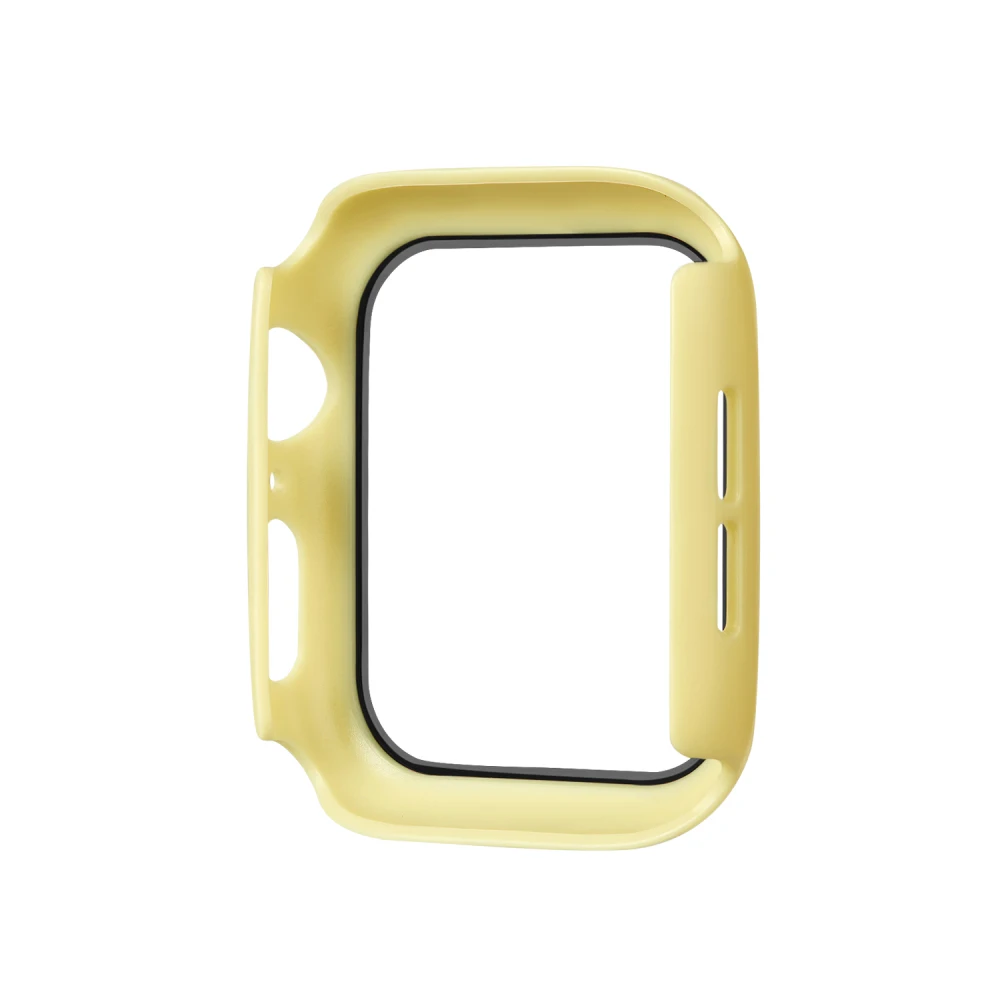 Чехол для ПК+ чехол из закаленного стекла для Apple Watch 5 4 3 2 1 40 мм 44 мм 360 чехол Полный Чехол для Iwatch 38 мм 42 мм аксессуары для ремешка