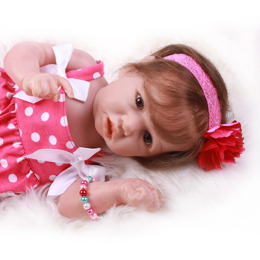 20"Kids Birthday Christmas Gift Soft Vinyl Body Toys for Girls Reborn Toddle Doll Full Body Toy Silicone Baby Reborn Baby Doll