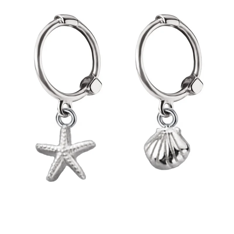 DA509 Silver Новинка, маленькие 925 пробы, серебряные Подвесные серьги-гвоздики, серьги для женщин, глаз, крест, сердце, змеиная звезда, очаровательные маленькие серьги-гвоздики DA506 - Окраска металла: DA509 Silver