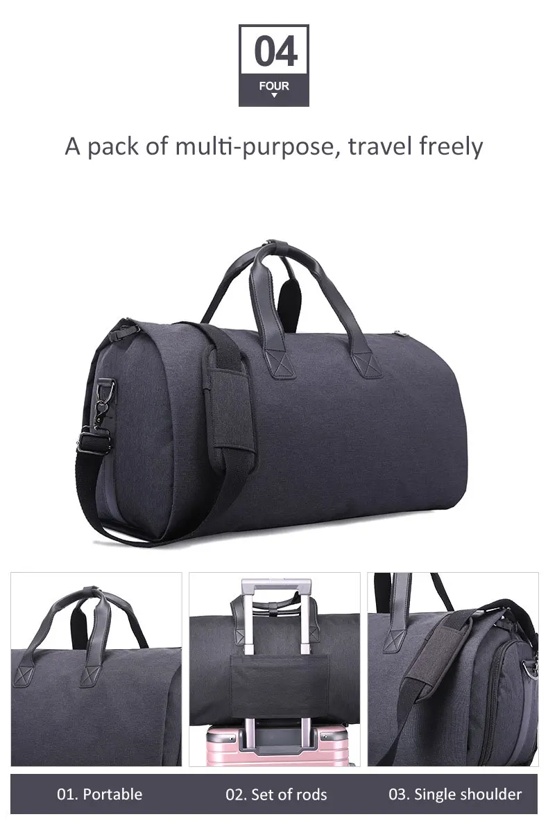 Men's Large Travel Bag Handbags Duffel Bag Business Packing Cubes Laptop Bags Oxford Luggage Bag Sets Suit Garment Bag Carrying