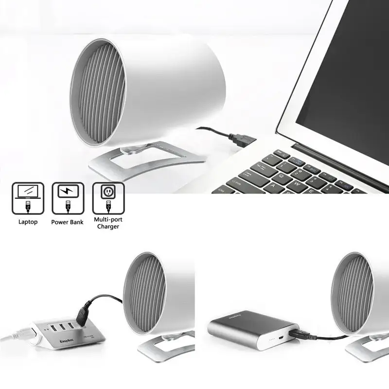 Персональный USB вентилятор-портативный Настольный мини-вентилятор с двойными лопастями с сенсорным управлением Регулируемый шепот Вентилятор охлаждения Настольный персональный