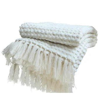 

Blanket Knitted Style, Year-Round Gifts Indoor and Outdoor Travel, Sofa, Recliner, Living Room, Bedroom Decoration