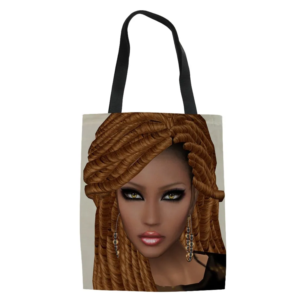 FORUDESIGNS/Африканка, чёрное искусство, Africain, хозяйственные сумки для женщин, Льняная сумка, женская сумка на плечо, сумки для шоппинга, женская сумка Eco - Цвет: YQ3922Z22