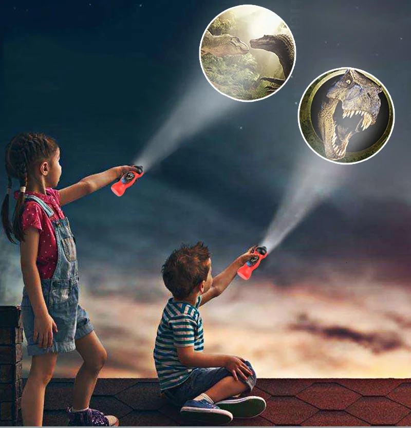 Динозавр проектор вспышка светильник светящаяся игрушка вращающаяся линза проектор игрушка с 24 различными узорами проектор светильник дизайнер