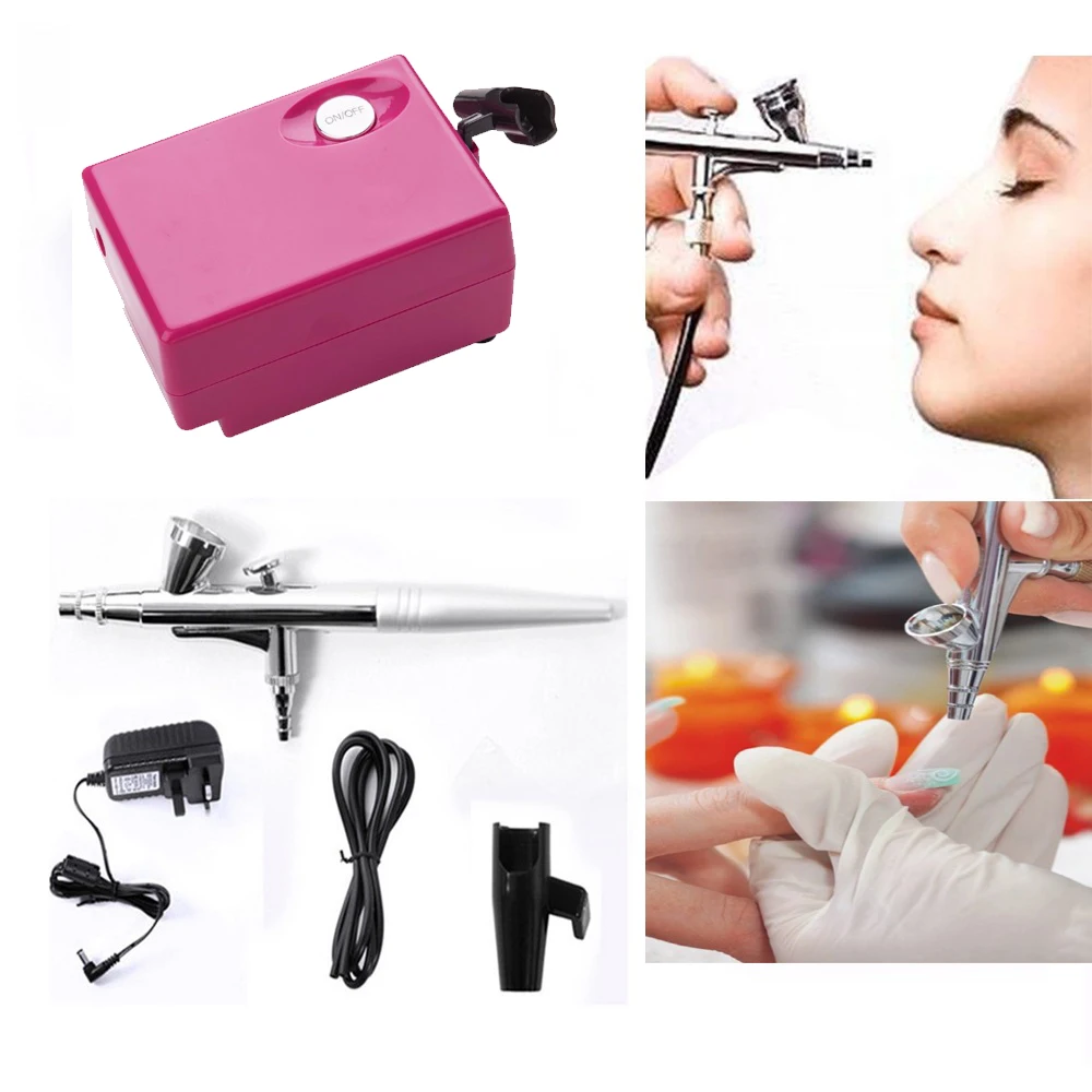 Airbrush Makeup Kit Mini Air Compressor Single Face Body Paint Nail Art Brush