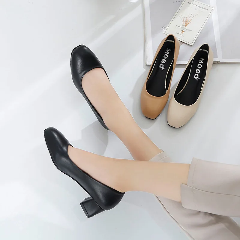 low cut leather work shoes