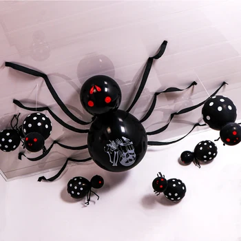 

Halloween Giant Spider Balloon Decoration Party Supplies Latex Balloons Kit Horror Ceiling Wall Decoration Bar Ornaments Props