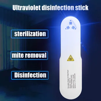 

Handheld UV LED Sterilizer Light Gravity Sensor Disinfection Portable Lamp LED UV Sterilizing Disinfection Protection