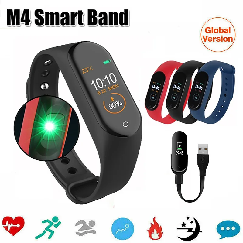 

M4 Smart Band 4 Fitness Tracker Smart Band Wristband Heart rate Blood Pressure Heart Rate Monitor Smart Watch Sport Bracelet