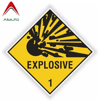 

Aliauto Explosive Warning Sticker Sunscreen Waterproof Reflective Decal Car Accessories for Toyota Volkswagen Renault,11cm*11cm