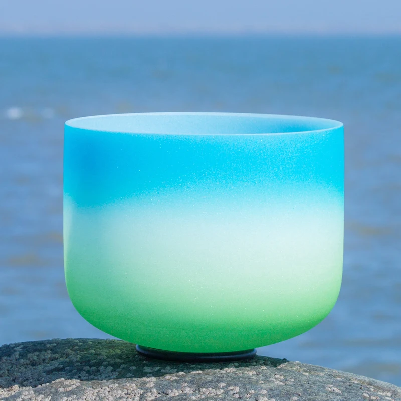 Чакра для горла 8 дюймов F Note синяя и зеленая чакра из кварцевого кристалла ed